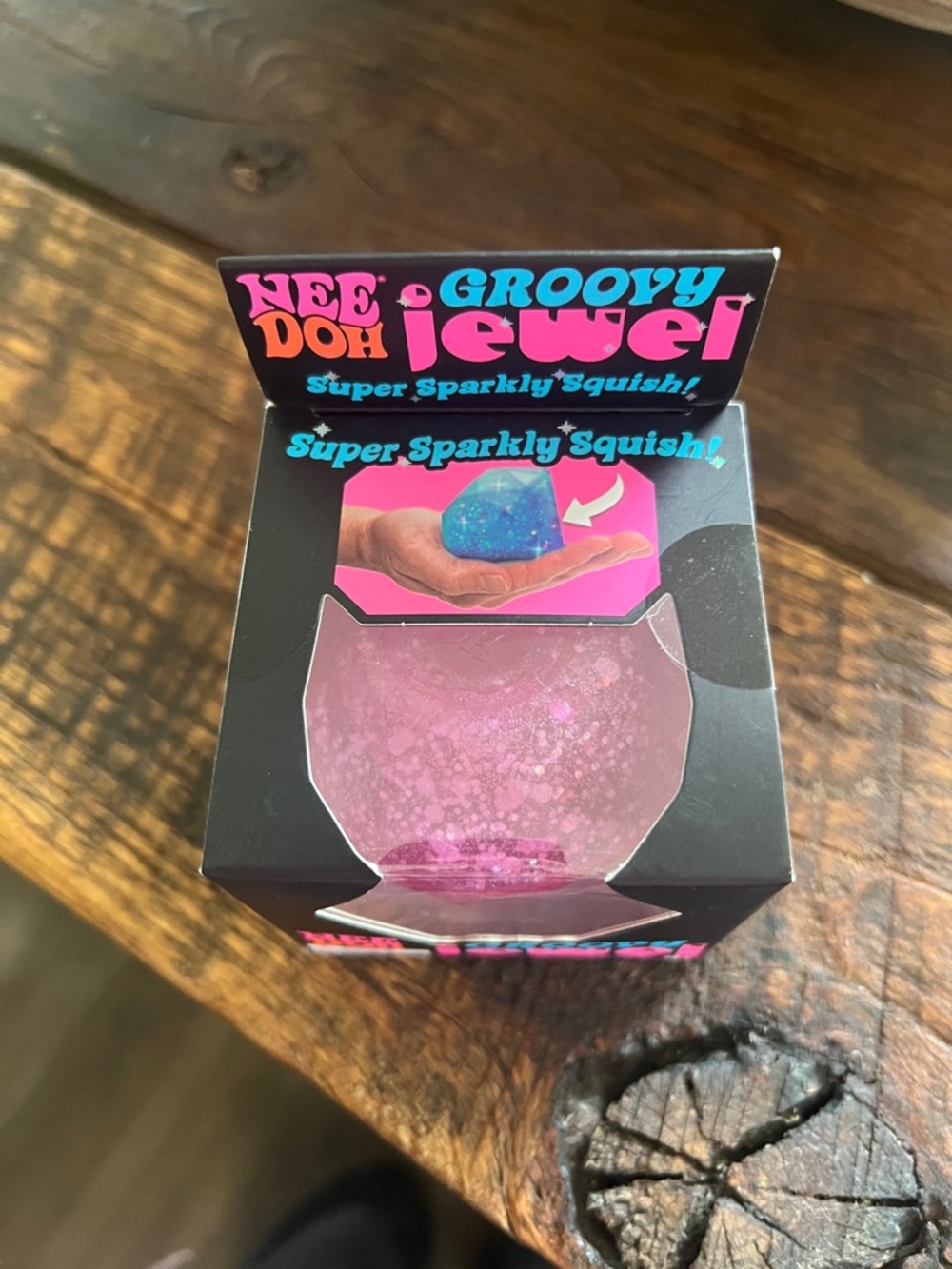 Groovy Nee Doh Jewel Super Sparkly Squish - Pink